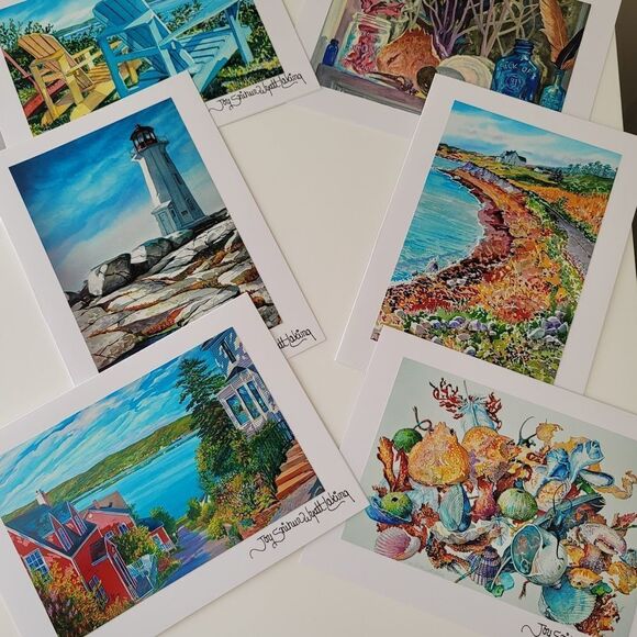 Art Print Jo Laking Glossy Print Shells Collage on Greeting Card #0196 - Picture 5 of 5